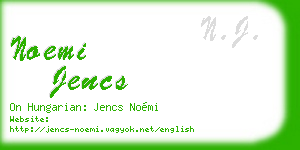 noemi jencs business card
